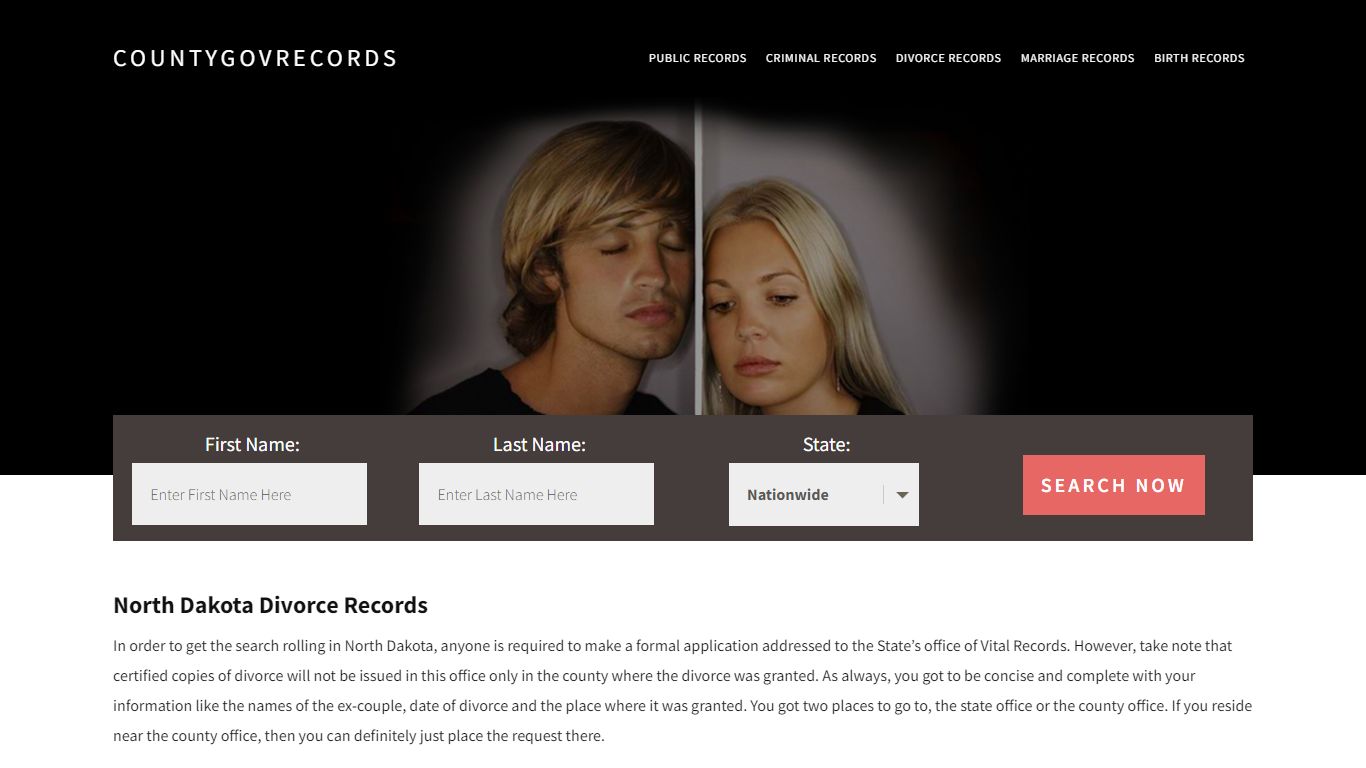 North Dakota Divorce Records | Enter Name and Search|14 Days Free